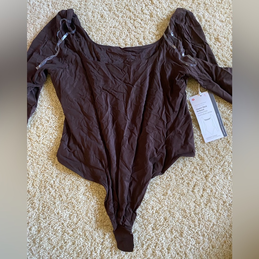 NWT Lululemon Wundermost Ultra-Soft Nulu Square-Neck Long-Sleeve Bodysuit